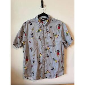 Disney Kingdom Hearts Men's Short Sleeve Button-Up Shirt